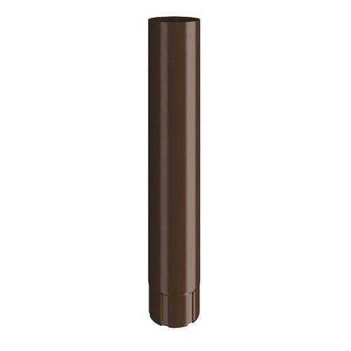 Lindab Steel Intermediate Downpipe - 75mm x 0.5mtr Brown