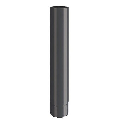 Lindab Steel Intermediate Downpipe - 87mm x 0.5mtr Anthracite Grey
