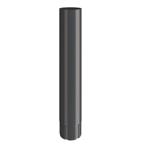 Lindab Steel Intermediate Downpipe - 87mm x 0.5mtr Graphite