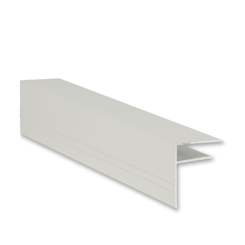 Exitex Aluminium F Section - 10mm x 3mtr White