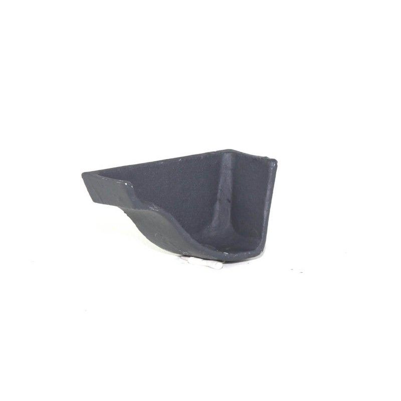 Cast Iron Ogee Gutter Left Hand Internal Stopend - 115mm Primed