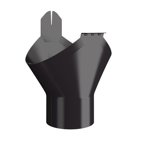 Lindab Steel Gutter Outlet 75mm - 150mm Coffee Brown