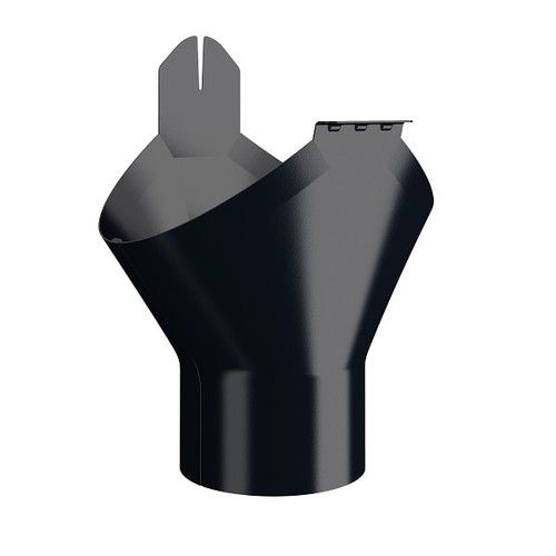Lindab Steel Gutter Outlet 75mm - 150mm Matte Black