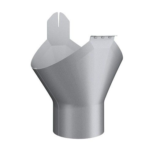 Lindab Steel Gutter Outlet 75mm - 150mm Silver Metallic