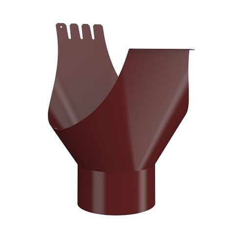 Lindab Steel Gutter Outlet 100mm - 190mm Dark Red