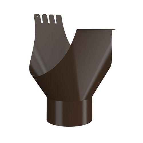 Lindab Steel Gutter Outlet 120mm - 190mm Brown