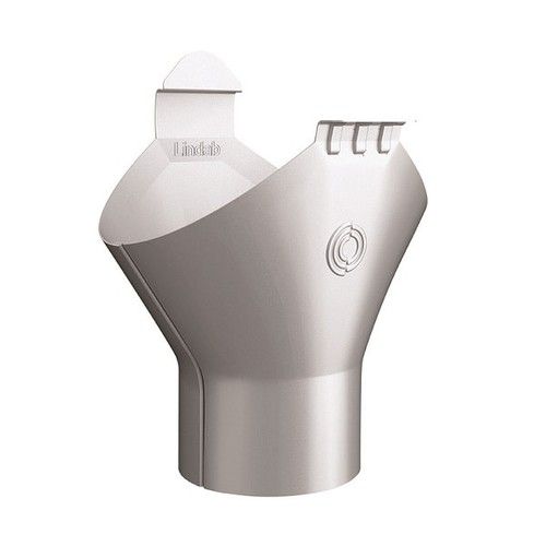 Lindab Steel Gutter Outlet 75mm - 125mm Silver Metallic