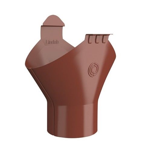 Lindab Steel Gutter Outlet 87mm - 100mm Tile Red