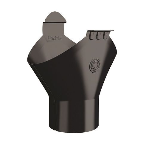Lindab Steel Gutter Outlet 87mm - 125mm Black