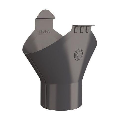 Lindab Steel Gutter Outlet 87mm - 125mm Graphite