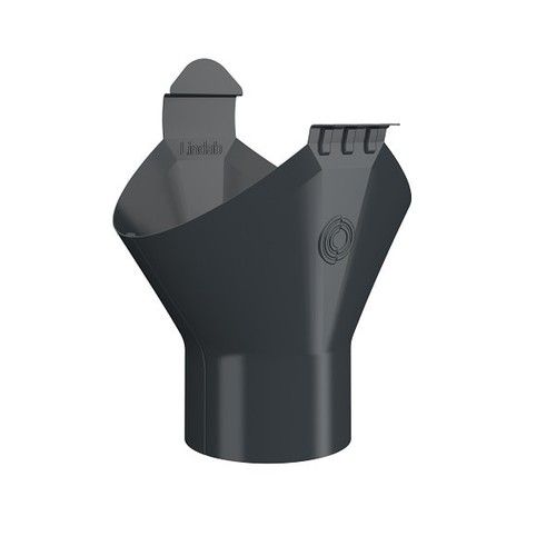 Lindab Steel Gutter Outlet 87mm - 150mm Anthracite Grey