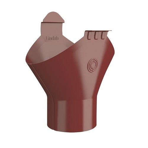 Lindab Steel Gutter Outlet 87mm - 150mm Dark Red