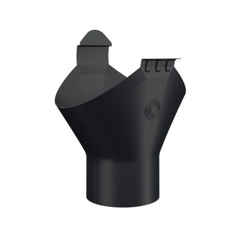 Lindab Steel Gutter Outlet 100mm - 125mm Matte Black