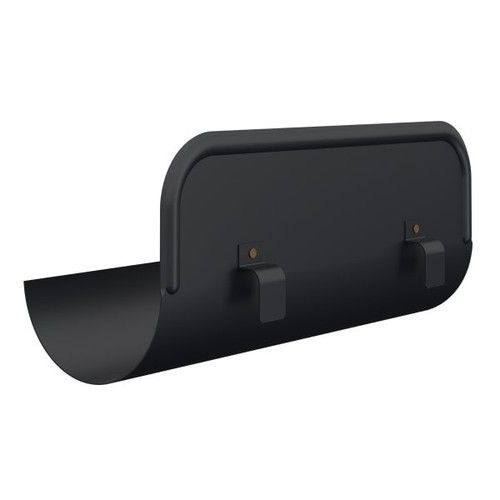 Lindab Steel Gutter Straight Overflow Protector - 125mm Matte Black
