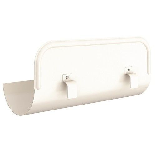 Lindab Steel Gutter Straight Overflow Protector - 125mm Antique White