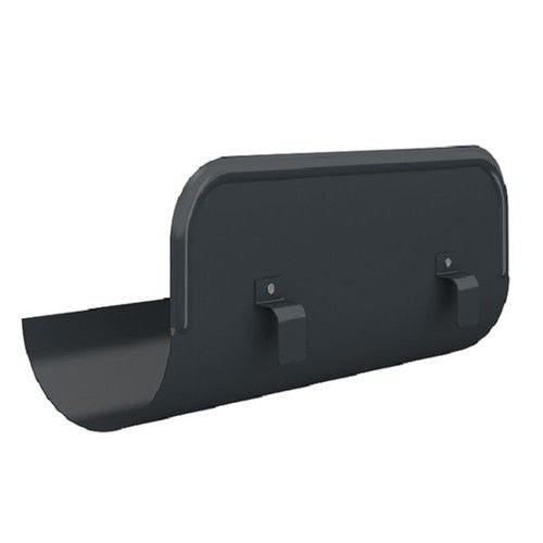 Lindab Steel Gutter Straight Overflow Protector - 150mm Anthracite Grey