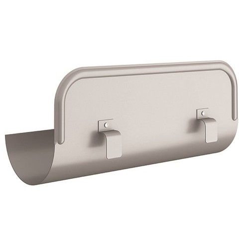 Lindab Steel Gutter Straight Overflow Protector - 150mm Anthracite Metallic