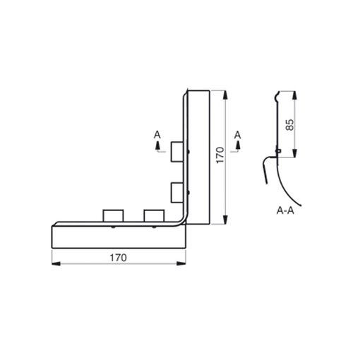 Lindab Steel Gutter Corner Overflow Protector - Antique White