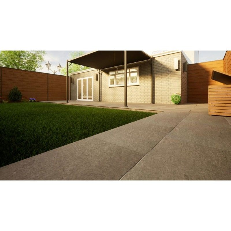 Porcelain Paving - 900mm x 600mm x 20mm Platinum Grey