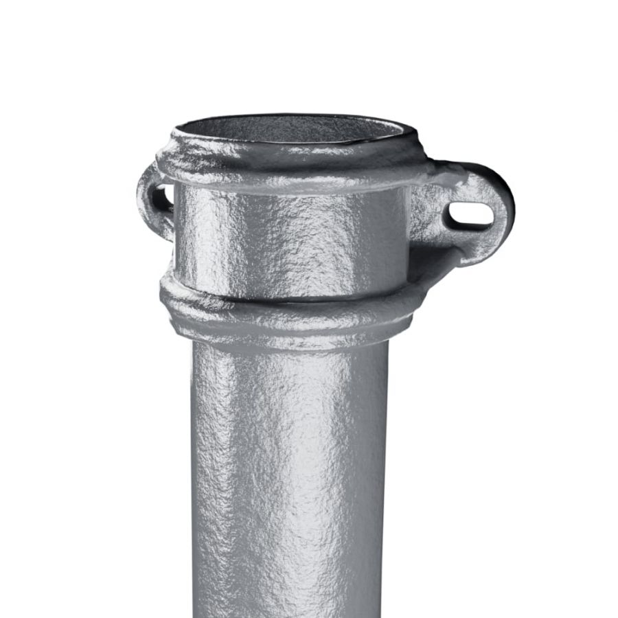 Cast Iron Round Eared Downpipe - Socket On One End - 65mm x 914mm Primed