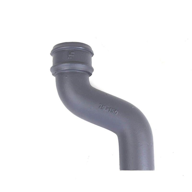 Cast Iron Round Downpipe Offset - 150mm Projection 65mm Primed