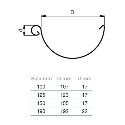 Lindab Steel Gutter - 100mm x 3mtr Coffee Brown