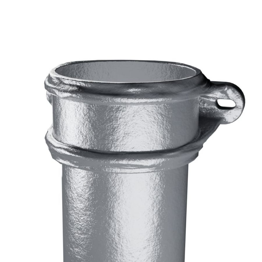 Cast Iron Round Eared Downpipe - Socket On One End - 100mm x 1829mm Primed