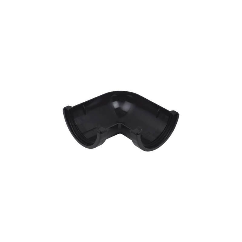 FloPlast Half Round Gutter Angle - 90 Degree x 112mm Black
