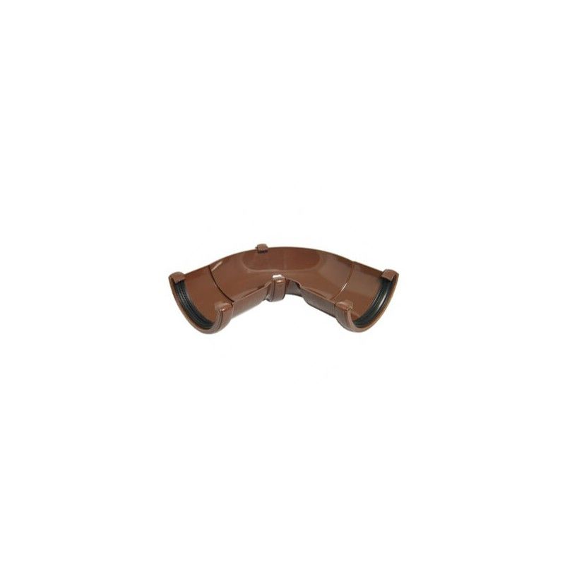 FloPlast Half Round Gutter Adjustable Angle - 50 to 156 Degree x 112mm Brown
