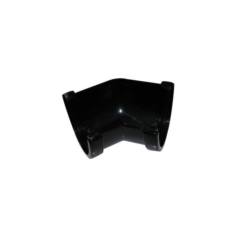FloPlast Deepflow/ Hi-Cap Gutter Angle - 135 Degree x 115mm x 75mm Black