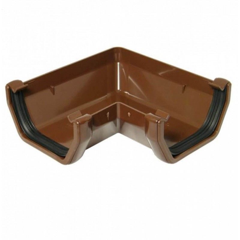 FloPlast Square Gutter Angle - 90 Degree x 114mm Brown