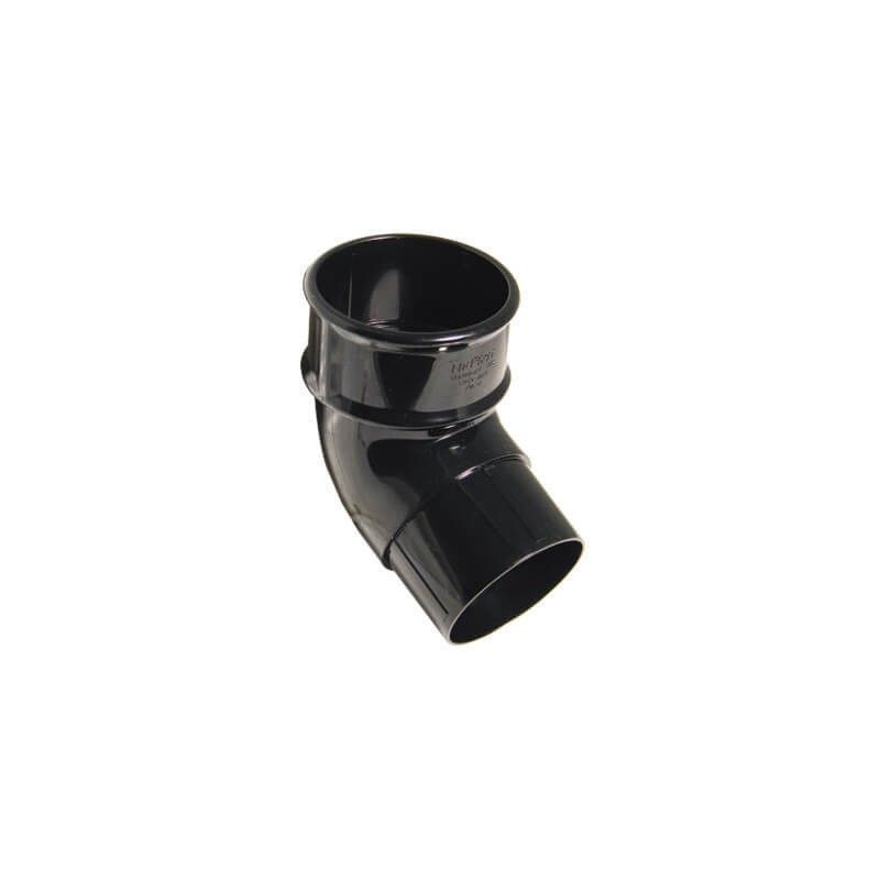 FloPlast Round Downpipe Offset Bend - 112.5 Degree x 68mm Black - Pack of 2