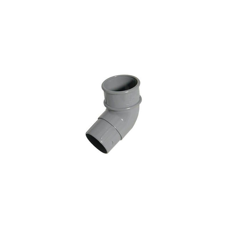 FloPlast Round Downpipe Offset Bend - 112.5 Degree x 68mm Grey