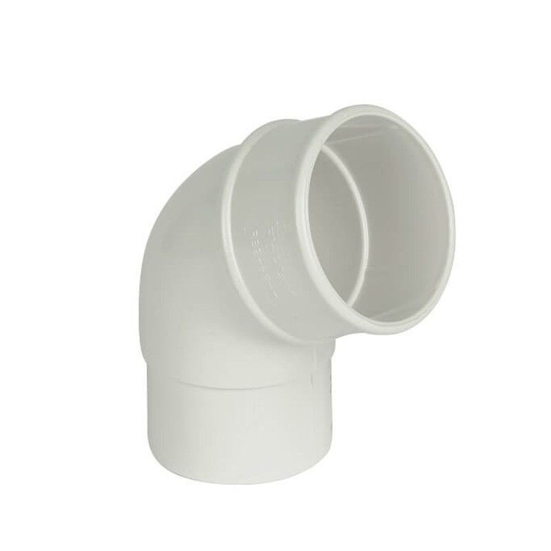 FloPlast Round Downpipe Offset Bend - 112.5 Degree x 68mm White