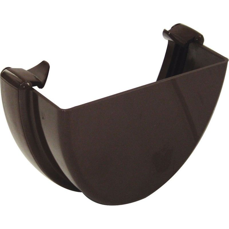 FloPlast Deepflow/ Hi-Cap Gutter External Stopend - 115mm x 75mm Brown