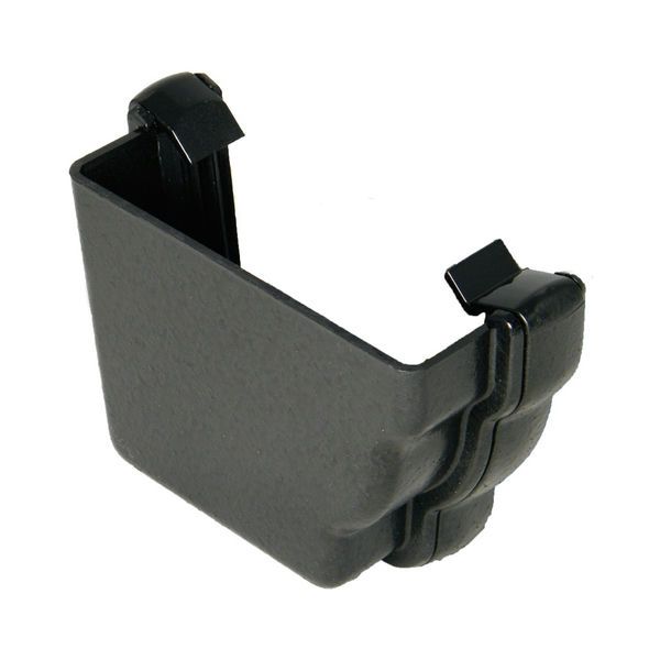 FloPlast Cast Iron Effect Ogee Gutter External Stopend Left Hand - 110mm x 80mm - Pack of 2