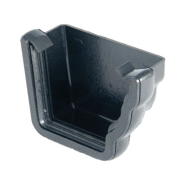 FloPlast Cast Iron Effect Ogee Gutter External Stopend Right Hand - 110mm x 80mm