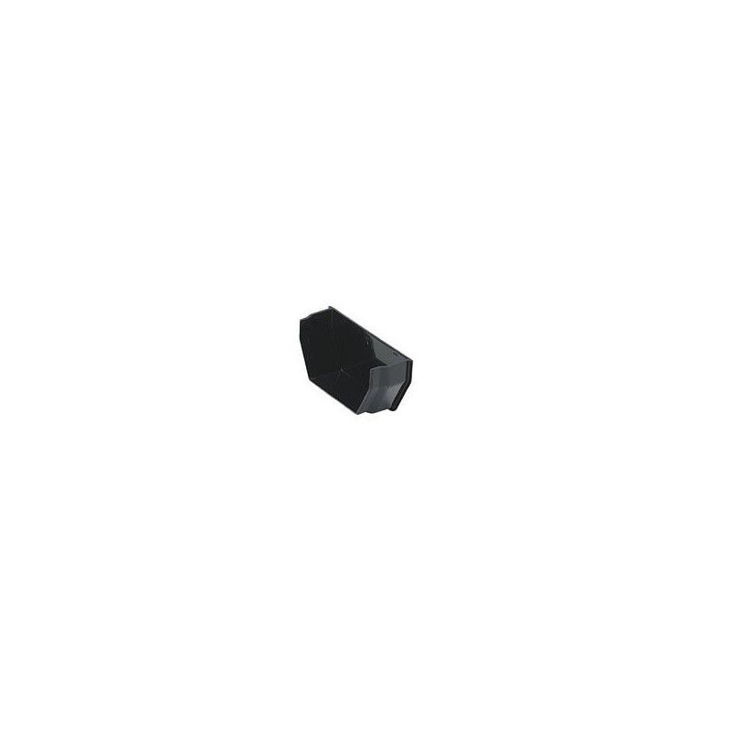FloPlast Square Gutter Internal Stopend - 114mm Black - Pack of 2