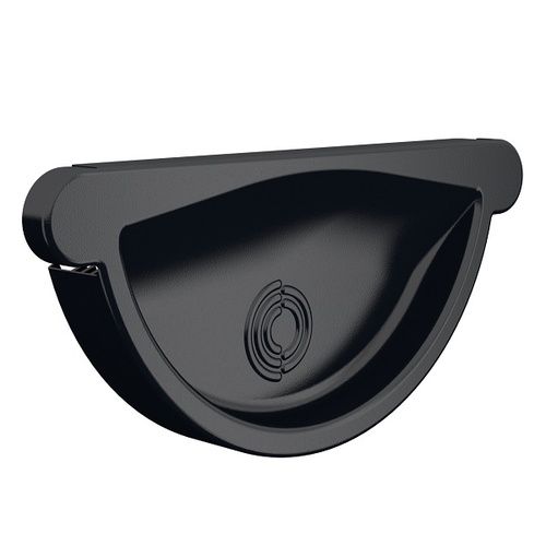 Lindab Steel Gutter Self-Locking Stop End - 150mm Black