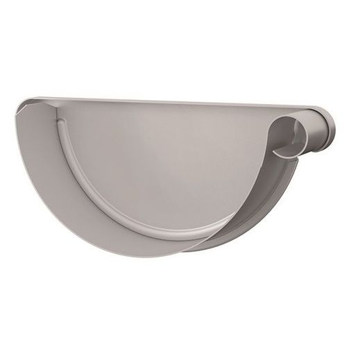 Lindab Magestic Steel Gutter Right Hand Stop End - 190mm Galvanised