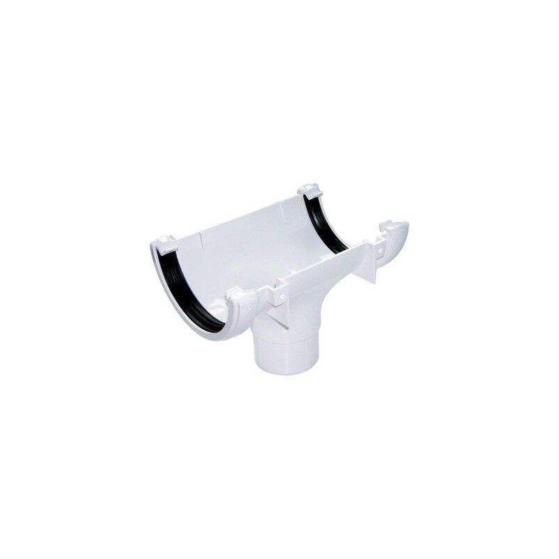 FloPlast Half Round Gutter Running Outlet - 112mm White