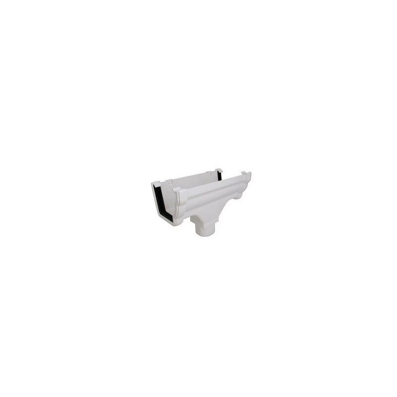 FloPlast Ogee Gutter Running Outlet - 110mm x 80mm White
