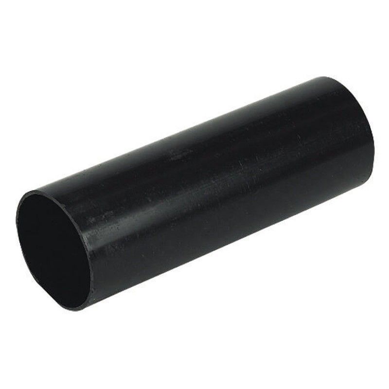 FloPlast Mini Gutter Downpipe - 50mm x 2mtr Black - Pack of 2