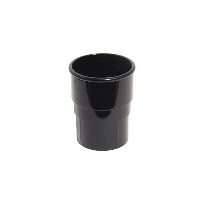 FloPlast Round Downpipe Socket - 68mm Black