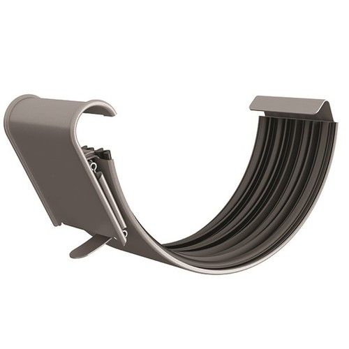 Lindab Steel Gutter Union - 100mm Anthracite Metallic