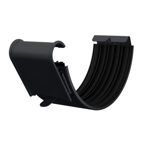 Lindab Steel Gutter Union - 150mm Matte Black