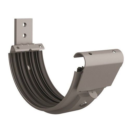 Lindab Steel Gutter Radius Fascia Bracket - 125mm Anthracite Metallic