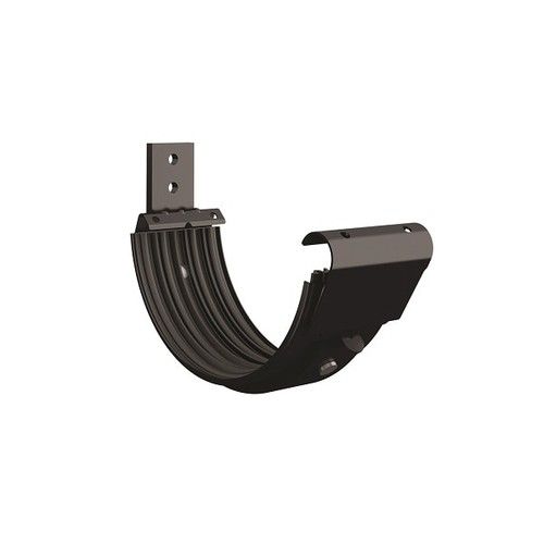 Lindab Steel Gutter Radius Fascia Bracket - 125mm Matte Black
