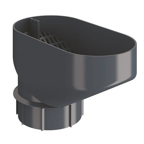Lindab Steel Drain Trap - 100mm Graphite
