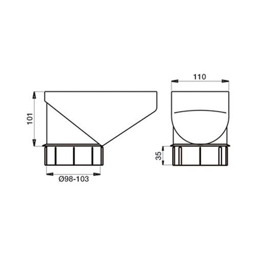 Lindab Steel Drain Trap - 100mm Graphite